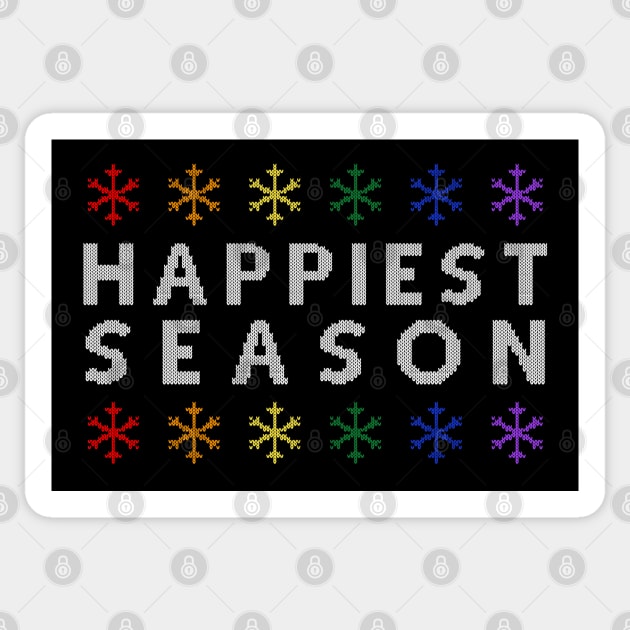 Happiest Season Ugly Sweater (Rainbow) Sticker by Queerdelion
